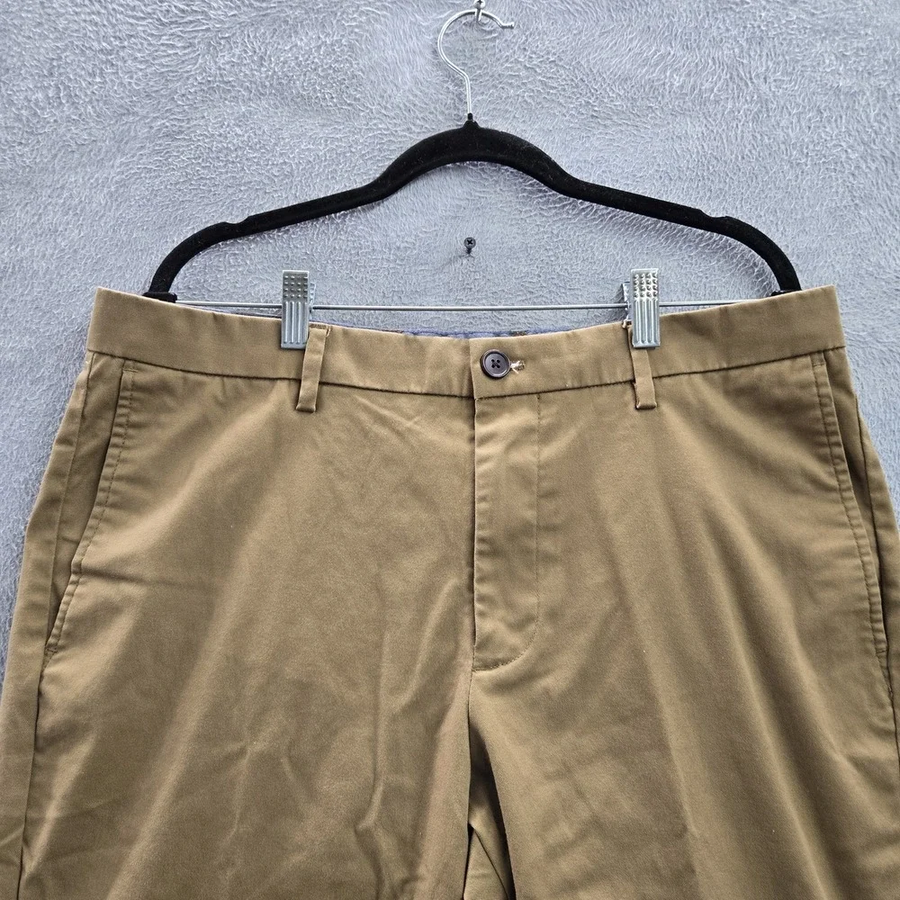 Old Navy Men Pants 36X34 Brown Chino Twill Button‎ 33